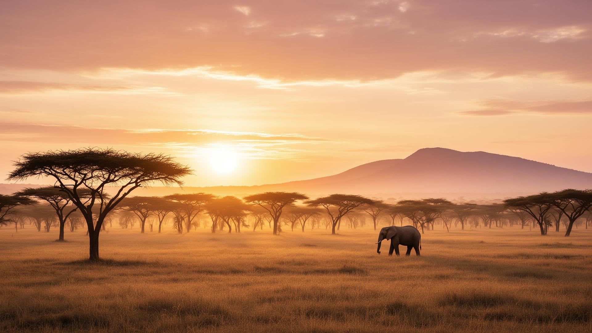 African safari landscape